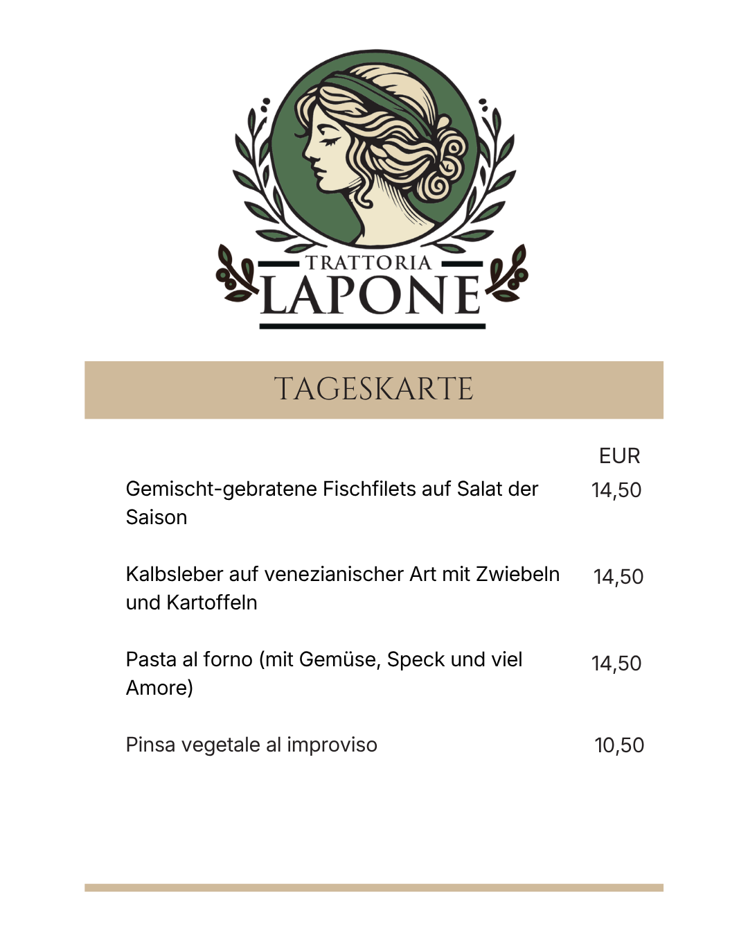 Tageskarte Freitag 5 Juni